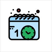 A calendar with a clock on it vector