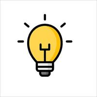 A light bulb icon on a white background vector