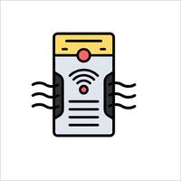 A phone with a wifi icon on it vector
