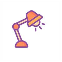 A lamp with a light bulb on top of it vector