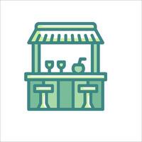 A bar with a table and chairs vector