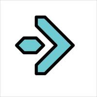 A blue arrow pointing down on a white background vector