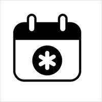 A calendar icon with a star on it vector