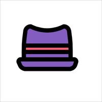 A hat icon in a flat style vector
