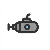 A submarine icon on a white background vector