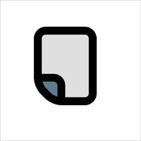 A black and gray icon of a document vector