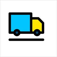 A truck icon on a white background vector