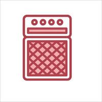A red oven icon on a white background vector
