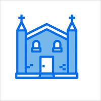 A church icon with a cross on top vector