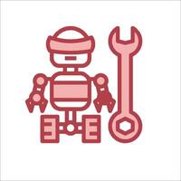 A robot holding a wrench and a wrench vector