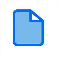 A blue file icon on a white background vector