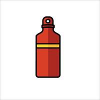 A red water bottle icon on a white background vector