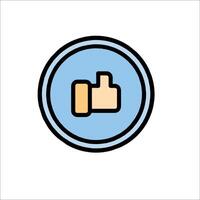 A thumbs up icon on a white background vector