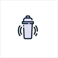 A drink cup with a sound wave icon vector