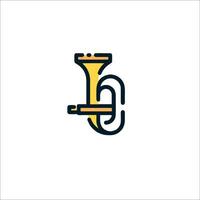 A trumpet icon on a white background vector