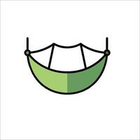 A green and white logo for a hammock vector