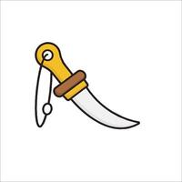 A knife with a hook on it vector