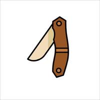 A knife icon on a white background vector