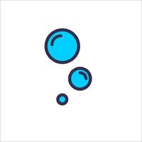 A blue bubble icon on a white background vector