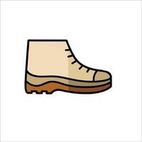 A shoe icon with a brown sole vector