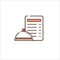 A restaurant menu and a cloche icon vector