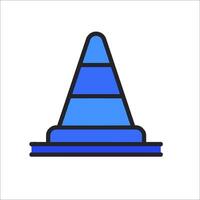A traffic cone icon on a white background vector