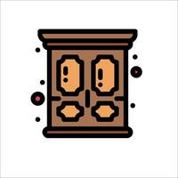 An icon of a cabinet with a door open vector