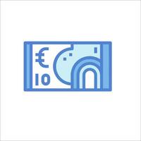 A bank note with a euro sign on it vector