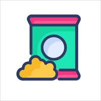 A bag of flour with a yellow cloud vector