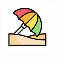 Beach umbrella icon illustration vector