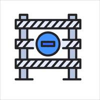 Barrier sign icon isolated on white background vector