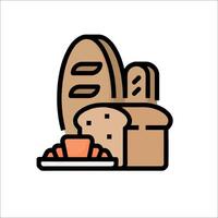 Bread and bread icon illustration vector