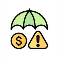 An umbrella and a dollar sign vector
