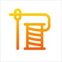 A spool of thread icon on a white background vector