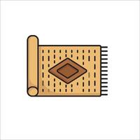 A rug with a diamond pattern on it vector