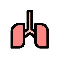 Lungs icon illustration vector
