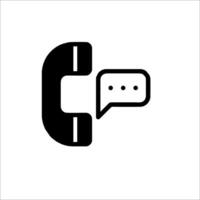 Phone icon with speech bubble illustration vector