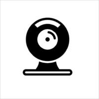 A black and white image of a webcam vector