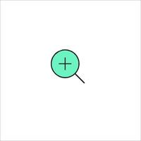 A magnifying glass icon on a white background vector