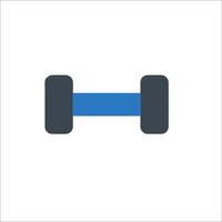 A dumbbell icon on a white background vector