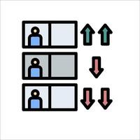A white background with four people in different rooms vector