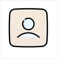 A sad face icon on a white background vector