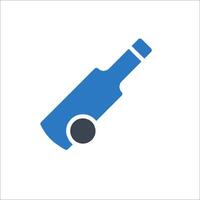 A bottle of wine icon on a white background vector
