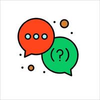 Two speech bubbles with question marks vector