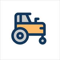 A tractor icon on a white background vector