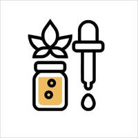 Cbd oil and cannabis oil icon vector