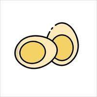 An illustration of two boiled eggs vector