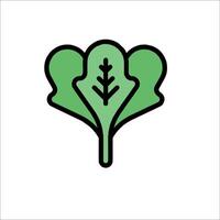 A green leaf icon on a white background vector