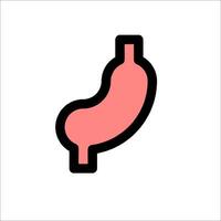 A pink sausage icon on a white background vector