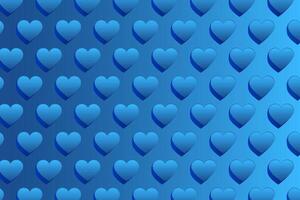 Blue papercut hearts backdrop pattern illustration vector